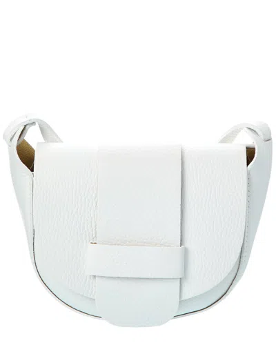 Persaman New York Greta18 Leather Crossbody In White