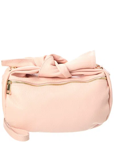 Persaman New York Hanna16 Leather Clutch In Pink