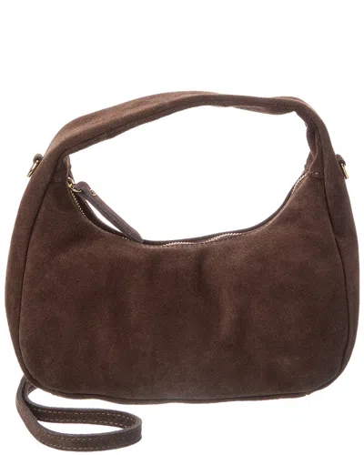 Persaman New York Haven16 Suede Shoulder Bag In Brown