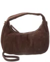 Persaman New York Haven16 Suede Shoulder Bag In Brown