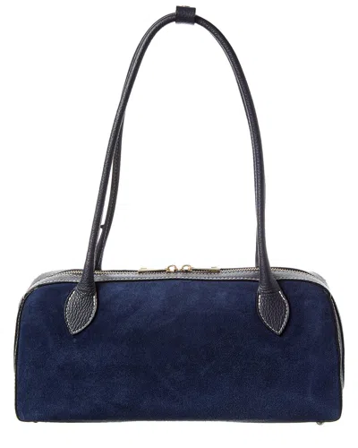 Persaman New York Hazel Suede Shoulder Bag In Blue
