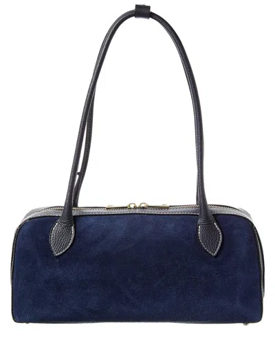 Persaman New York Hazel Suede Shoulder Bag In Blue