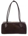 Persaman New York Hazel16 Suede Shoulder Bag In Brown