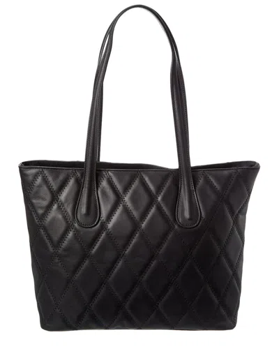 Persaman New York Ingrid Quilted Leather Tote In Black