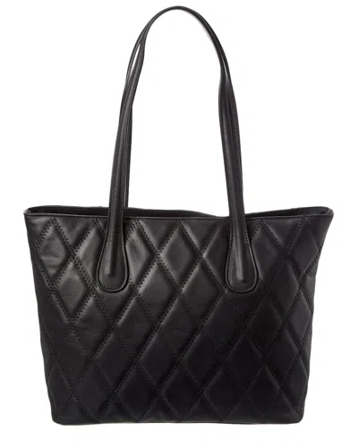 Persaman New York Ingrid Quilted Leather Tote In Black