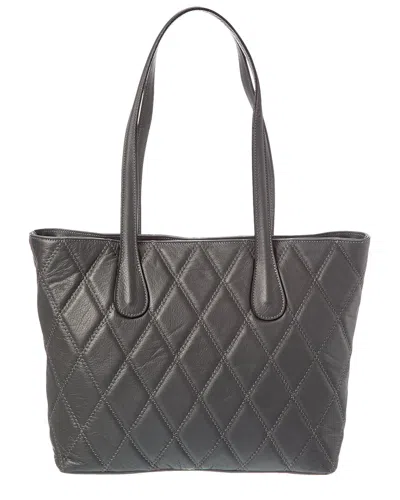 Persaman New York Ingrid Quilted Leather Tote In Gray