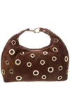 Persaman New York Isabella16 Studded Leather Shoulder Bag In Brown