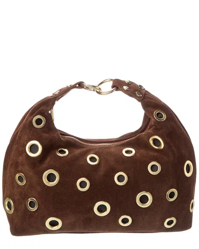 Persaman New York Isabella16 Studded Leather Shoulder Bag In Brown