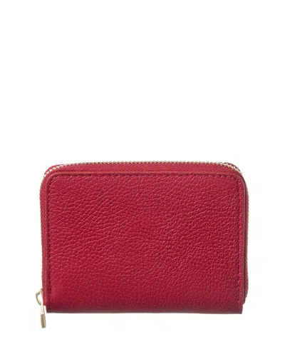 Persaman New York Jamie Zip Leather Wallet In Red