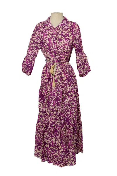 Persaman New York Juliet Dress In Purple