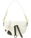 Persaman New York Kinsley Leather Saddle Bag In White