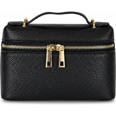 Persaman New York Laura Leather Top Handle Bag In Black