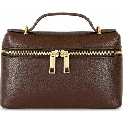 Persaman New York Laura Leather Top Handle Bag In Brown