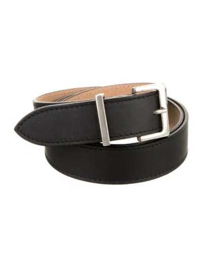 Pre-owned Persaman New York Leather Belt In Black