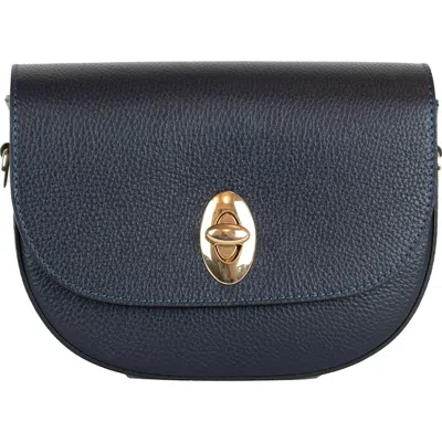 Persaman New York Leather Crossbody Bag In Blue