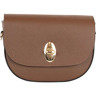 Persaman New York Leather Crossbody Bag In Brown
