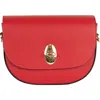 Persaman New York Leather Crossbody Bag In Red