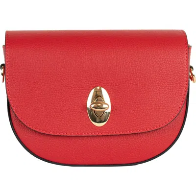 Persaman New York Leather Crossbody Bag In Red