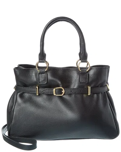 Persaman New York Leather Shoulder Bag In Black