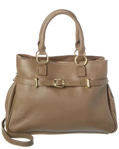 Persaman New York Leather Shoulder Bag In Brown