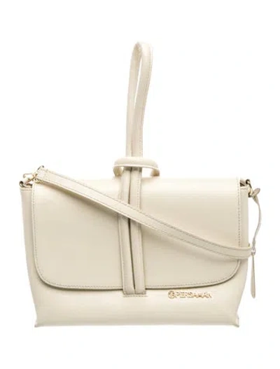Pre-owned Persaman New York Leather Top Handle Bag In Neutrals