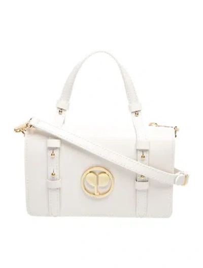 Pre-owned Persaman New York Leather Top Handle Bag In Neutrals