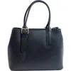 Persaman New York Leather Tote Bag In Black