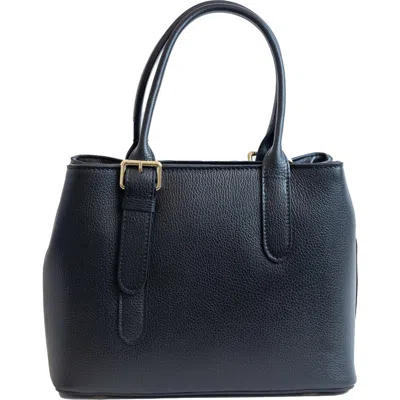 Persaman New York Leather Tote Bag In Black