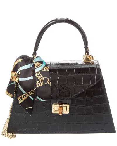 Persaman New York Leather Tote In Black