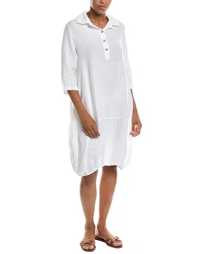 Persaman New York Linen Midi Dress In White