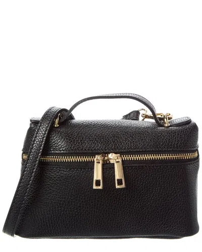 Persaman New York Livia Leather Crossbody In Black