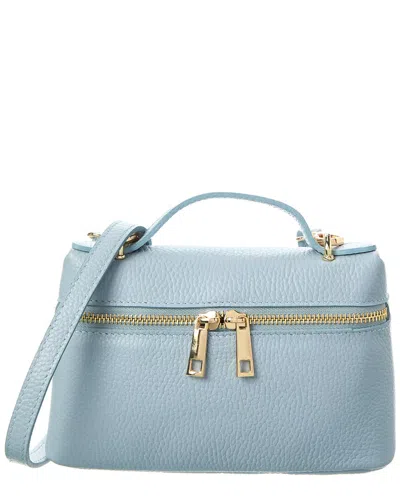 Persaman New York Livia Leather Crossbody In Blue