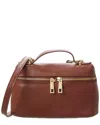 Persaman New York Livia Leather Crossbody In Brown