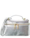 Persaman New York Livia Leather Crossbody In Silver