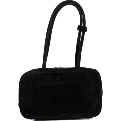 Persaman New York Lola Suede Shoulder Bag In Black