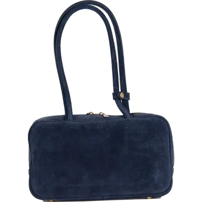 Persaman New York Lola Suede Shoulder Bag In Blue