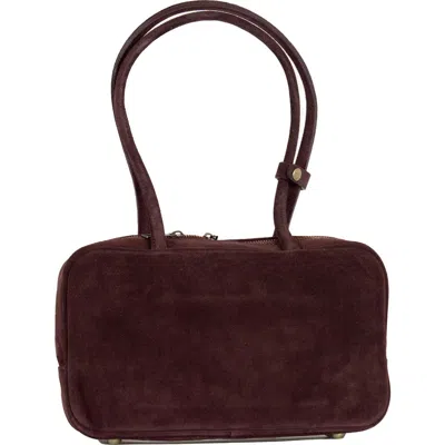 Persaman New York Lola Suede Shoulder Bag In Red