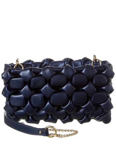 Persaman New York Lucille Leather Clutch In Blue