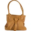 Persaman New York Lucy Small Shoulder Tote In Brown