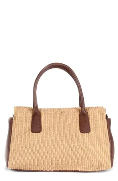Persaman New York Lyra Straw Tote Bag In Brown