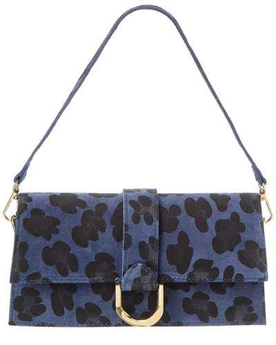 Persaman New York Macy13 Leather Clutch In Blue