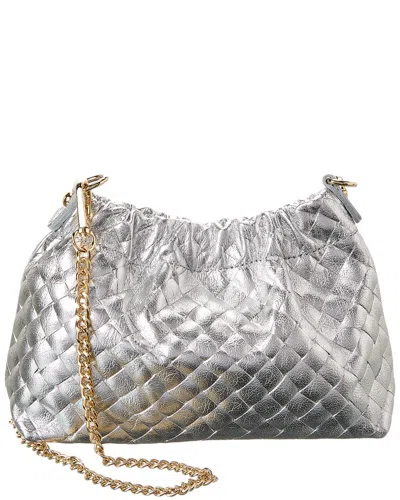 Persaman New York Marisol Leather Shoulder Bag In Silver
