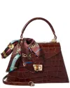Persaman New York Marta Leather Satchel In Brown