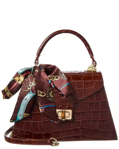 Persaman New York Marta Leather Satchel In Brown