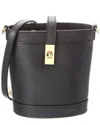 Persaman New York Maxine16 Leather Bucket Bag In Black