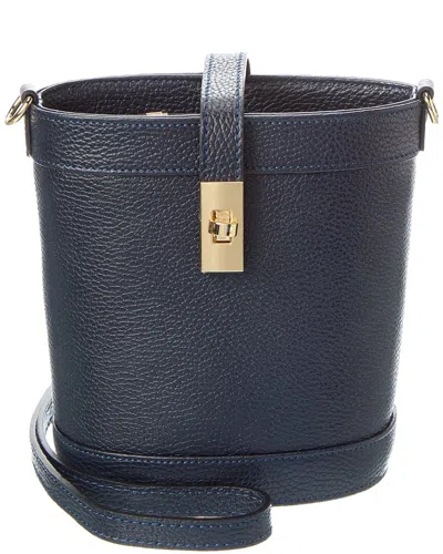 Persaman New York Maxine16 Leather Bucket Bag In Blue