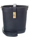 Persaman New York Maxine16 Leather Bucket Bag In Blue