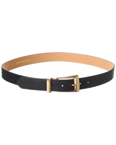 Persaman New York Meadow16 Leather Belt In Gold