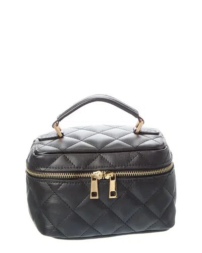 Persaman New York Mia16 Quilted Leather Vanity Bag In Orange