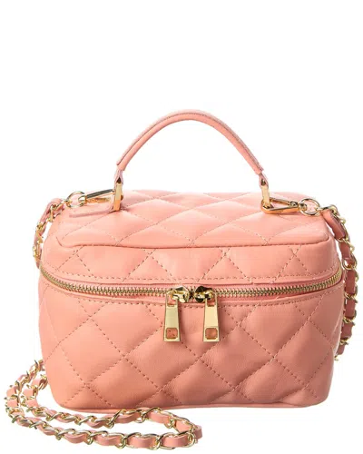Persaman New York Mia16 Quilted Leather Vanity Bag In Pink